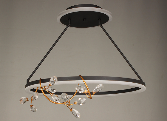 LED indoor lamp in black LED indoor lamp in black