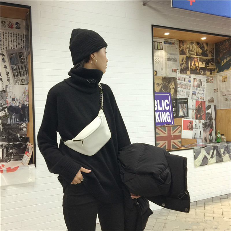 Vit läder Fanny Pack 4 White Leather Fanny Pack 4