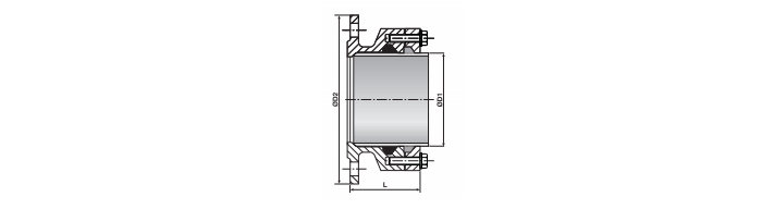 PE flange adpator drawing