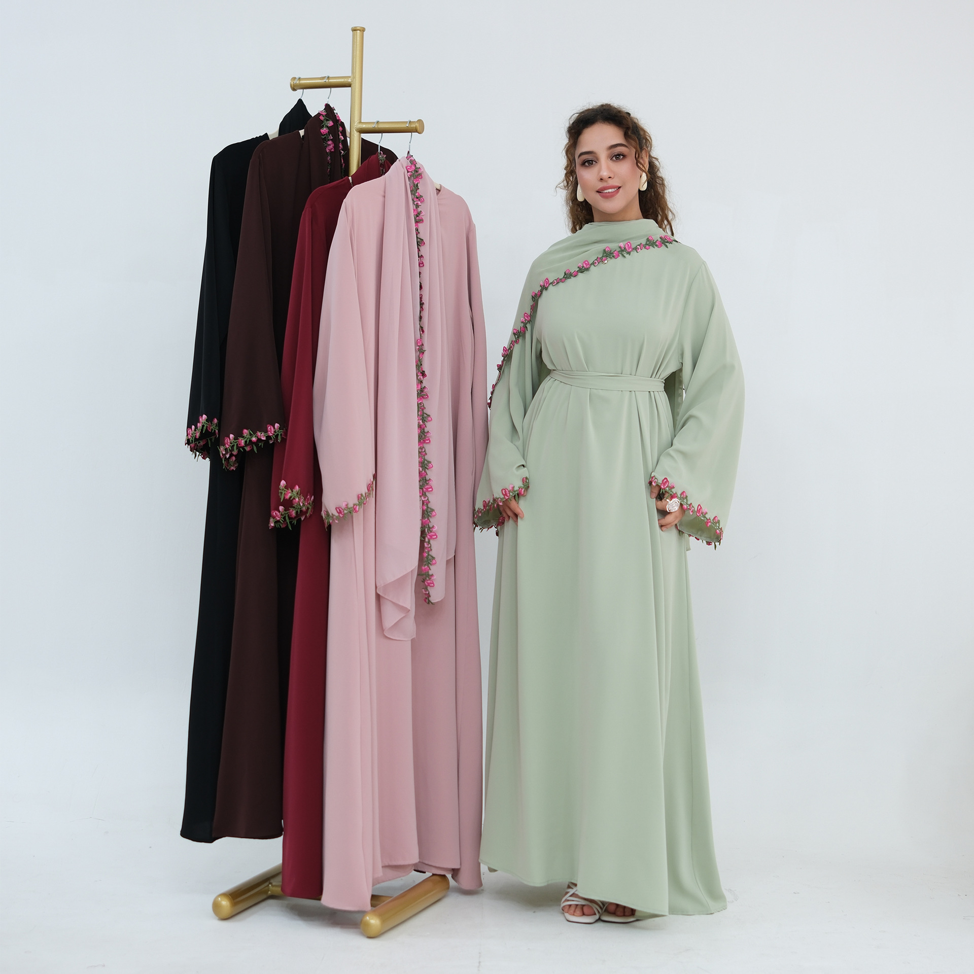 Abaya Dress+Hijab Set 1355 (1) Abaya Dress+Hijab Set 1355 (1)