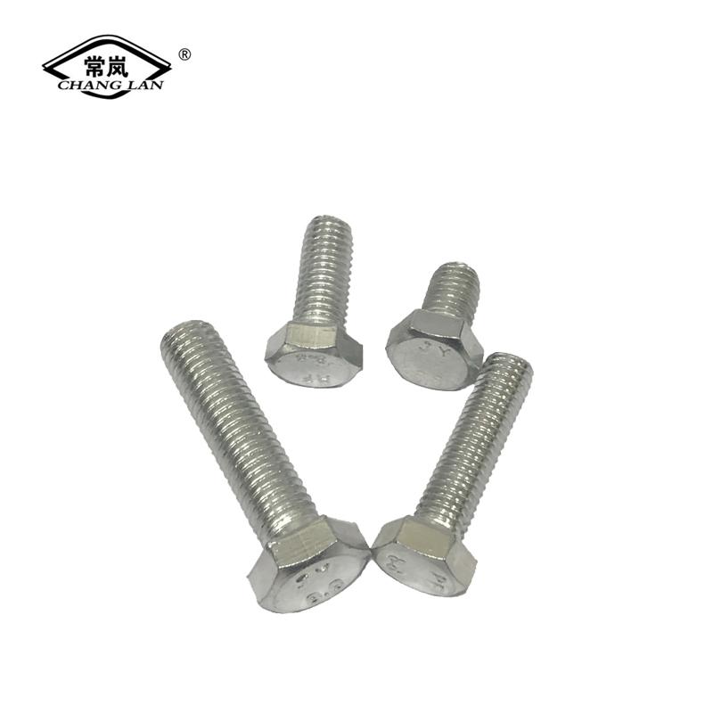 4.8 оцинкованные болты с шестигранной головкой, гайка и шайба DIN933 4.8 zinc plated hex bolts nut and washerDIN933