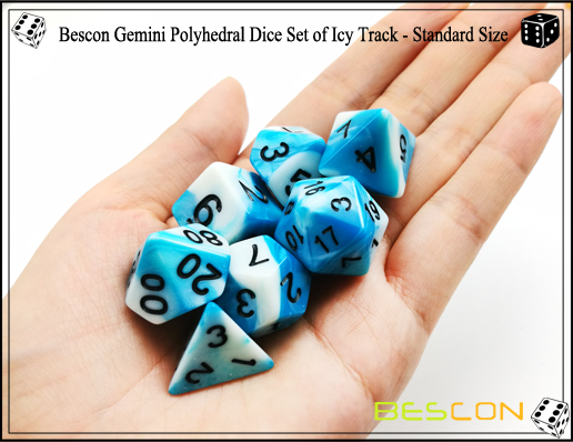 Bescon Gemini Dice Set of Icy Track-2 Bescon Gemini Dice Set of Icy Track-2