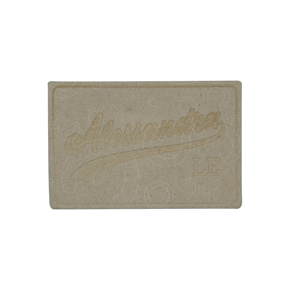 Press letter-shaped leather label Press letter-shaped leather label