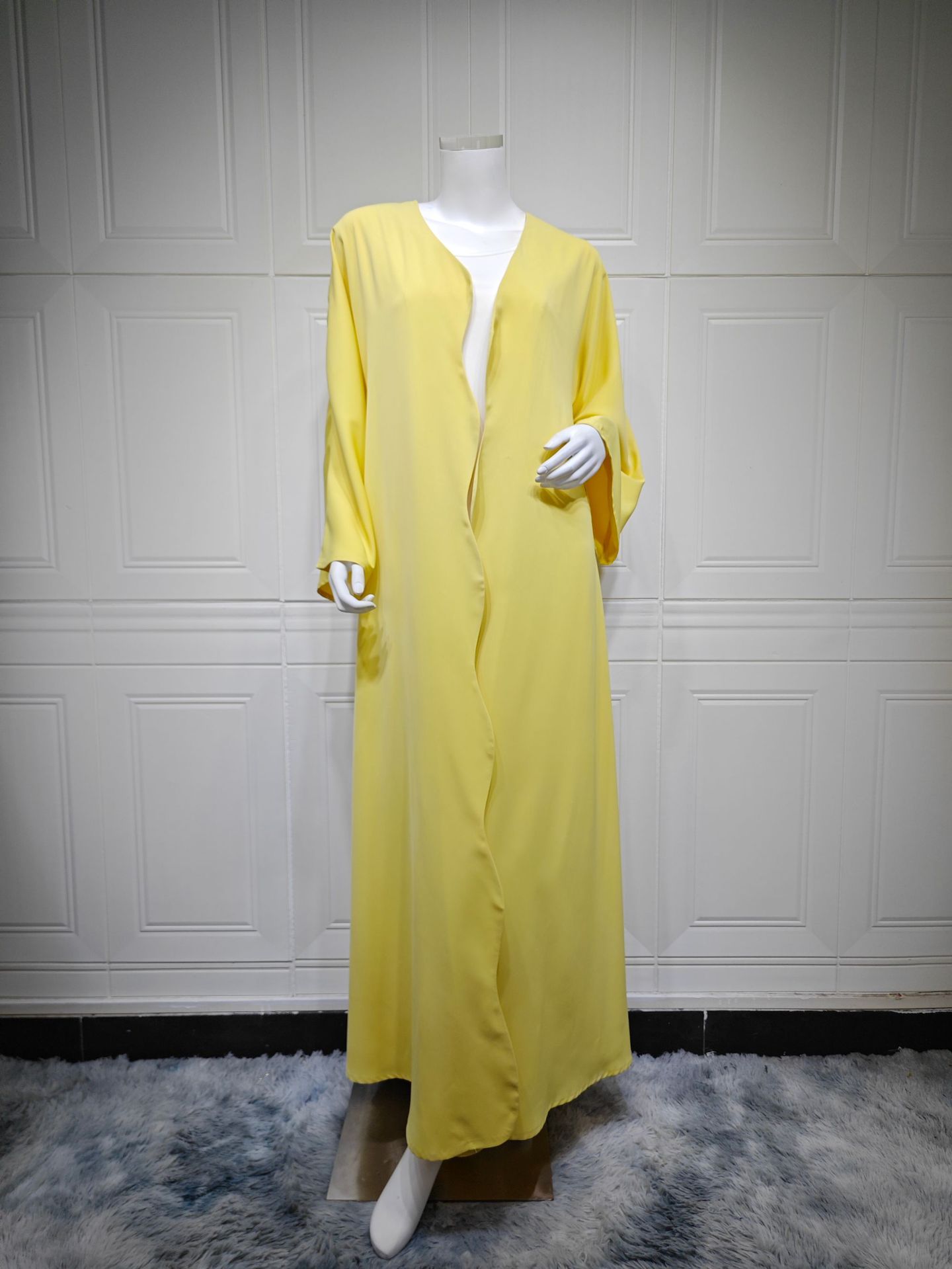 Middle East Solid Color Long Sleeve Loose Maxi Dress Muslim Women Open Abaya Dubai Islamic Clothing Arab Elegant Robe Cardigan5 Middle East Solid Color Long Sleeve Loose Maxi Dress Muslim Women Open Abaya Dubai Islamic Clothing Arab Elegant Robe Cardigan5