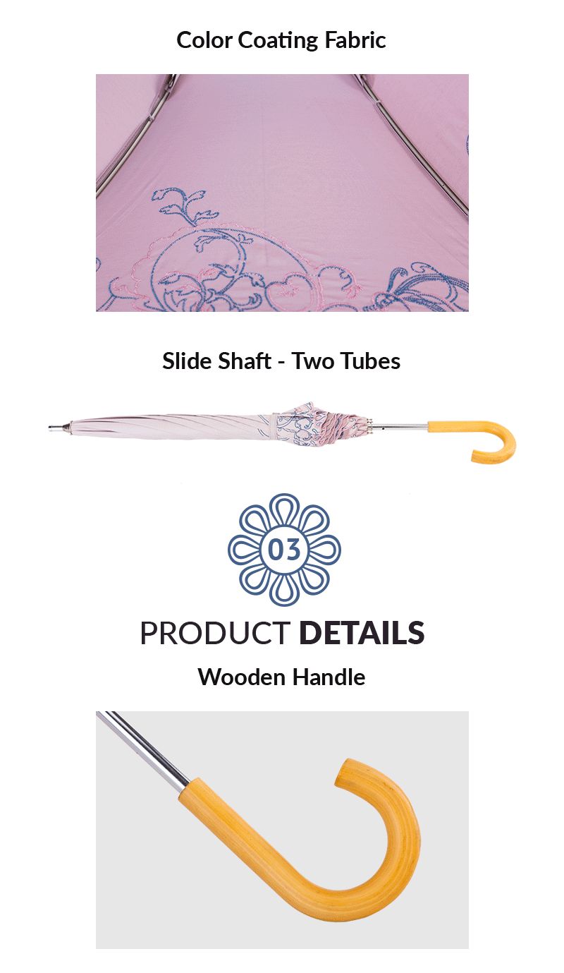 軽量スライド女性Sストレート傘木製ハンドル Lightweight Slide Women S Straight Umbrella Wooden Handle