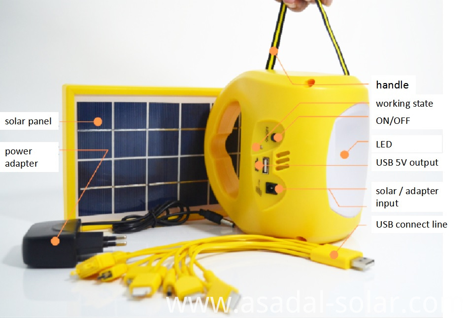 solar lantern with solar panel