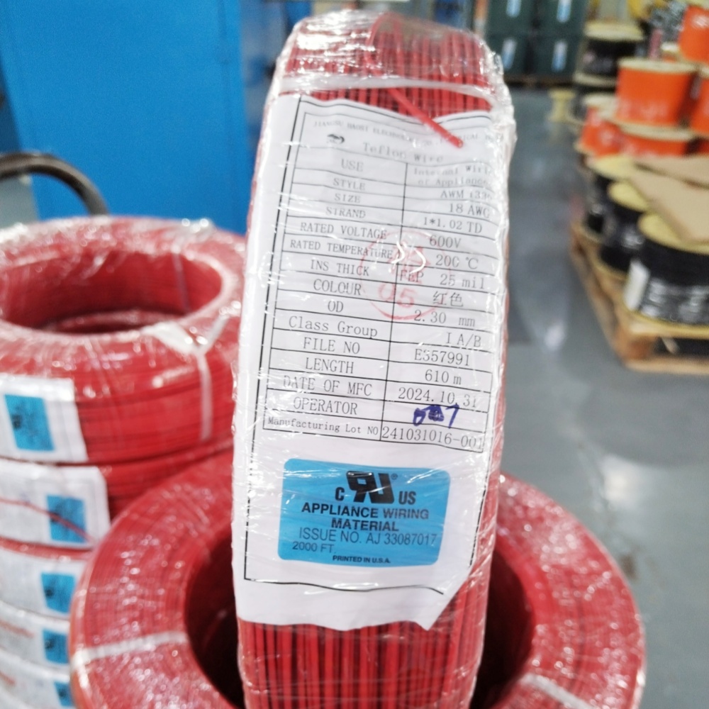 UL1330 18# red Fluorine plastic wire UL1330 18# red Fluorine plastic wire