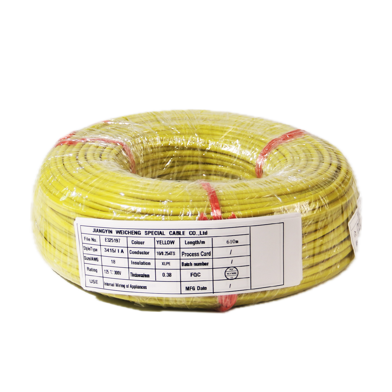 XLPE environmental protection lead wire UL3415 18AWG XLPE environmental protection lead wire UL3415 18AWG