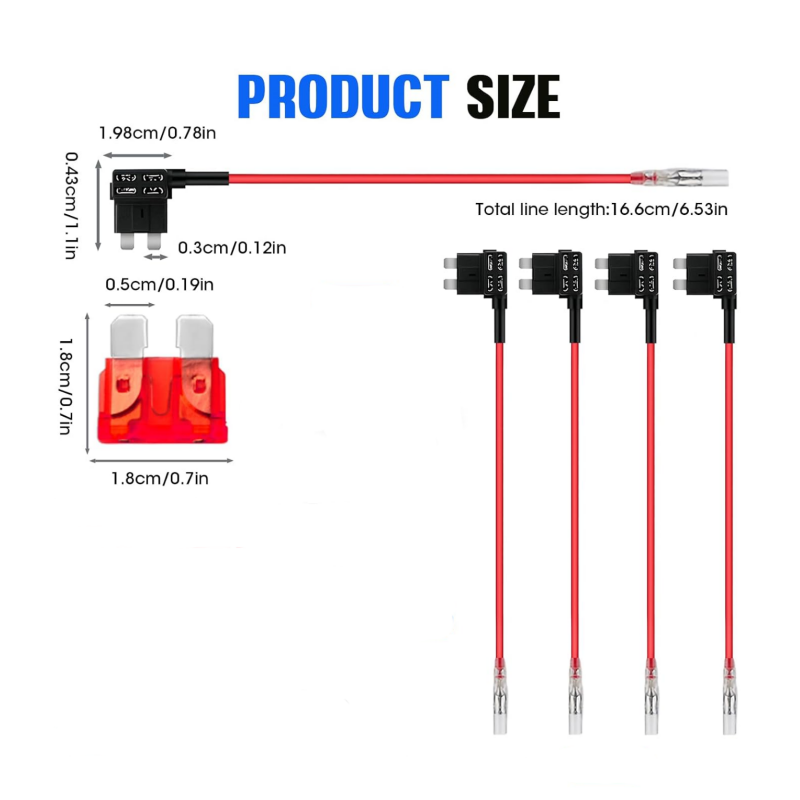 ATC fuse tap add-a-circuit holder with red wire ATC fuse tap add-a-circuit holder with red wire