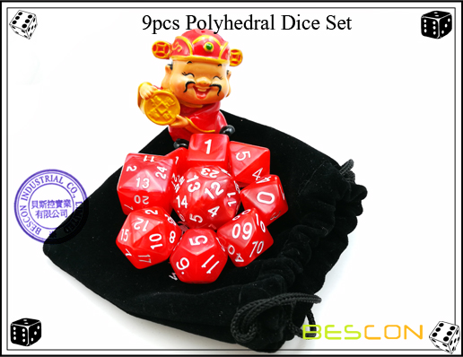 9pcs Polyhedral Würfel Set-10 9pcs Polyhedral Dice Set-10