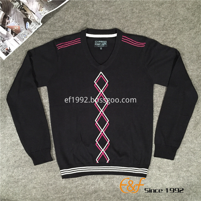 Cotton Intarsia Computer Knit Men Sweater Cotton Intarsia Computer Knit Men Sweater
