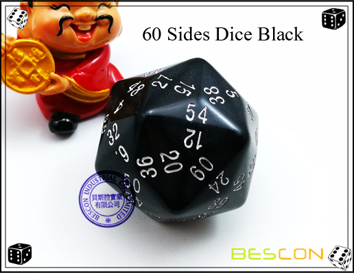 60 Seiten Würfel Schwarz 60 Sides Dice Black