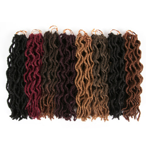 Synthetic Soft Faux Locs Curly Crochet Hair Extensions