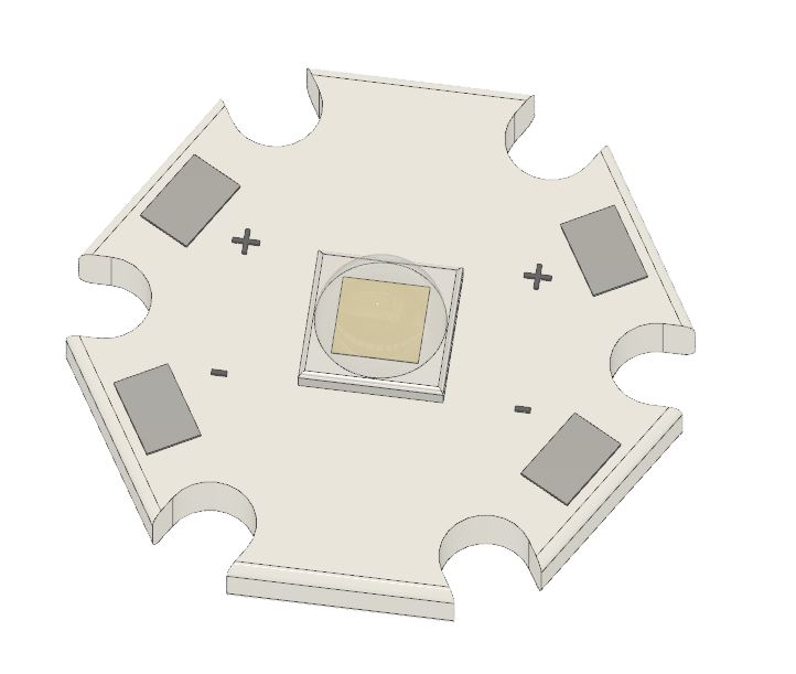 PCB de núcleo de metal com 1 chip de LED Metal Core PCB with 1 LED chip
