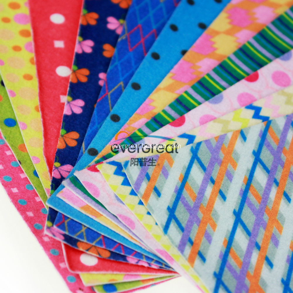 Multi color Printed Felt Multi color Printed Felt