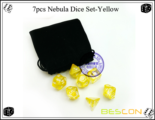 7pcs Nebula Dice Set-Jaune-5 7pcs Nebula Dice Set-Yellow-5