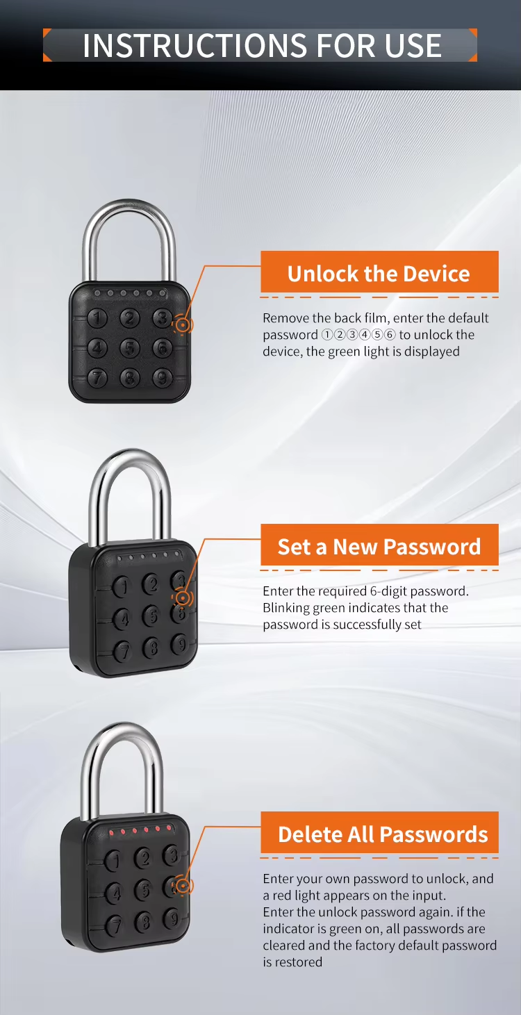 5 Battery-powered padlock 5 Battery-powered padlock