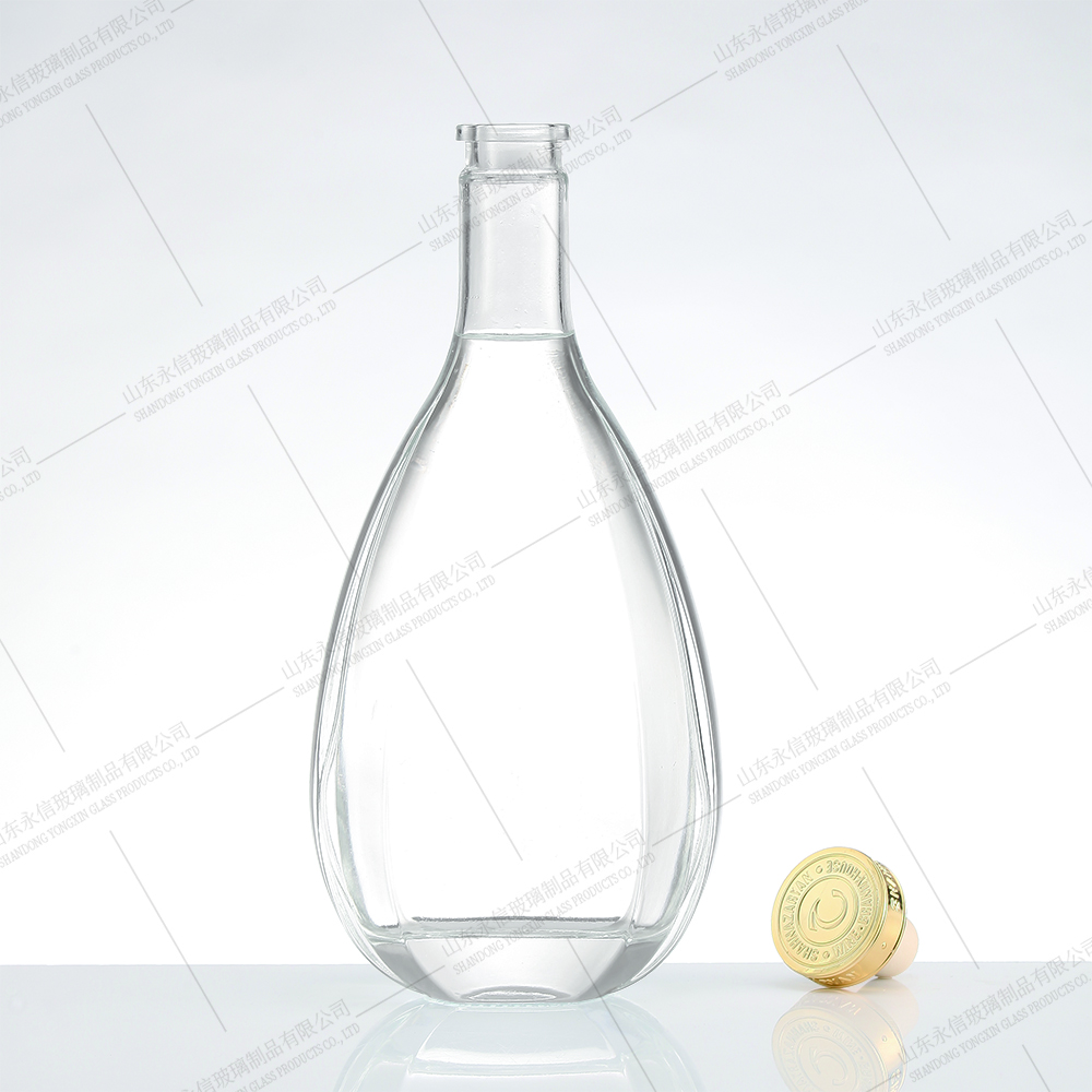 Flat Crystal White Glass Bottle wholesale Flat Crystal White Glass Bottle wholesale