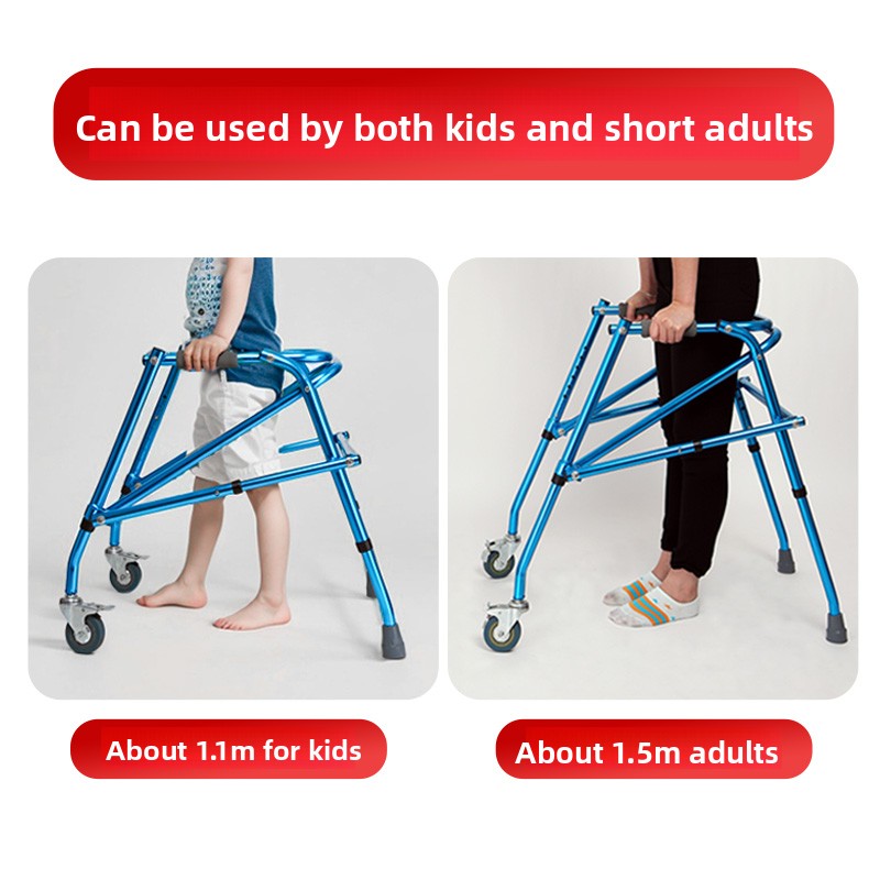 Children's Four-Leg Anti-Slip Foldable Walker & Rollator Single Leg Anti-Fall Hand Push Aid Stand Alone Safety Mobility Device4 Children's Four-Leg Anti-Slip Foldable Walker & Rollator Single Leg Anti-Fall Hand Push Aid Stand Alone Safety Mobility Device4