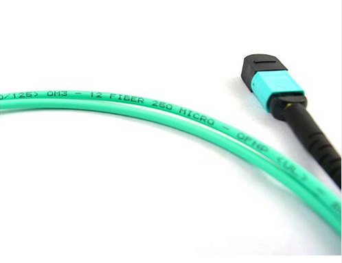 High Density MPO-MPO 12 Core OM3 Fiber Patch Cable