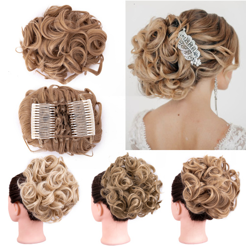 Large Comb Curly Synthetic Chignon Updo Cover Hairpiece Supplier, Supply Various Large Comb Curly Synthetic Chignon Updo Cover Hairpiece of High Quality