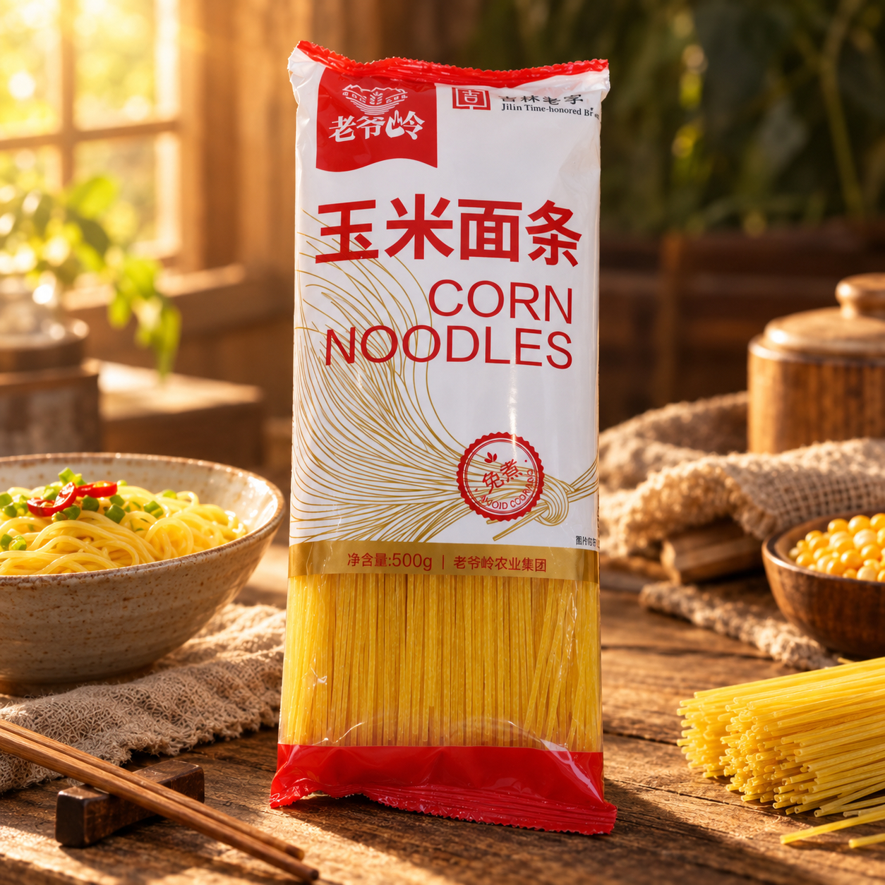 Fully cooked corn noodles4 Fully cooked corn noodles4