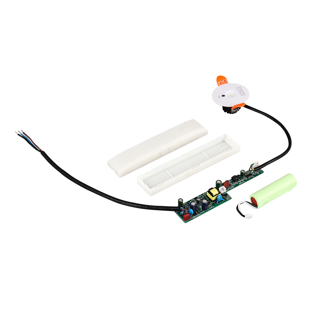 Recessed emergency light with drive Recessed emergency light with drive