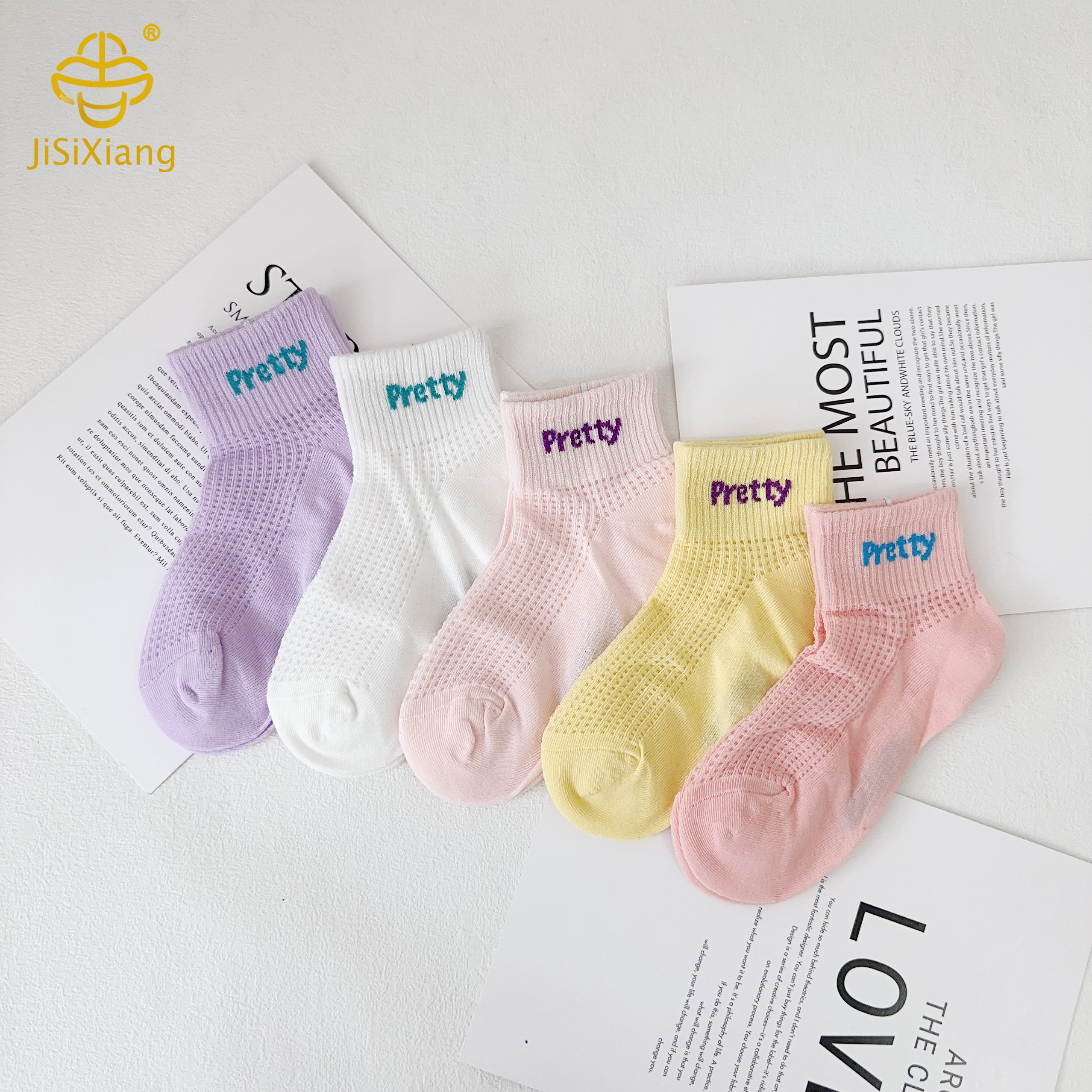Korean version letter sock for girls Korean version letter sock for girls