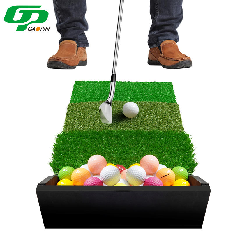 Indoor Outdoor Golf Hitting Mat with Tee Holes 3 Grass Lengths Durable Turf Non Slip Base Large Ball Container Golf Practice Mat2 Indoor Outdoor Golf Hitting Mat with Tee Holes 3 Grass Lengths Durable Turf Non Slip Base Large Ball Container Golf Practice Mat2