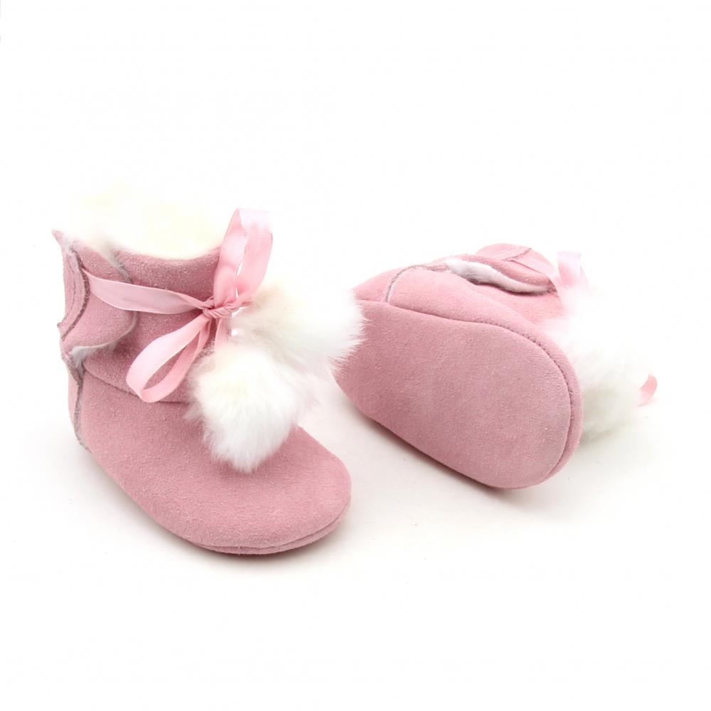 Varm nyfödd vinter baby flicka bowknot snö stövlar Warm Newborn Winter Baby Girl Bowknot Snow Boots