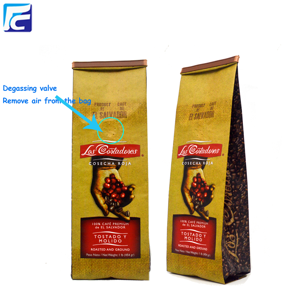 Τσάντες καφέ πλευρικής γέφυρας 454gram 454gram Side Gusset Coffee Bags
