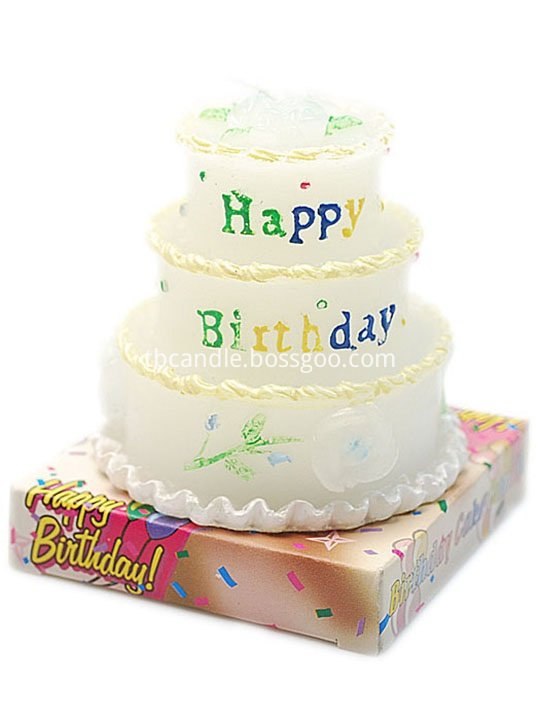 multi-layer birthday cake candle