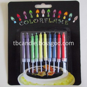 10pcs new colored flame candle for birthday cake