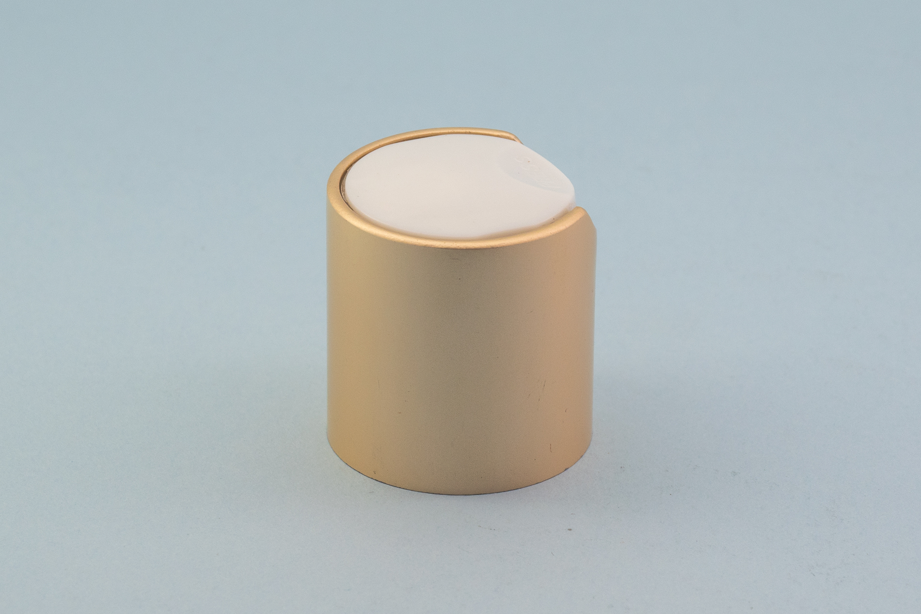 24/410 Matte Gold & White Disc Top Cap 24/410 Matte Gold & White Disc Top Cap