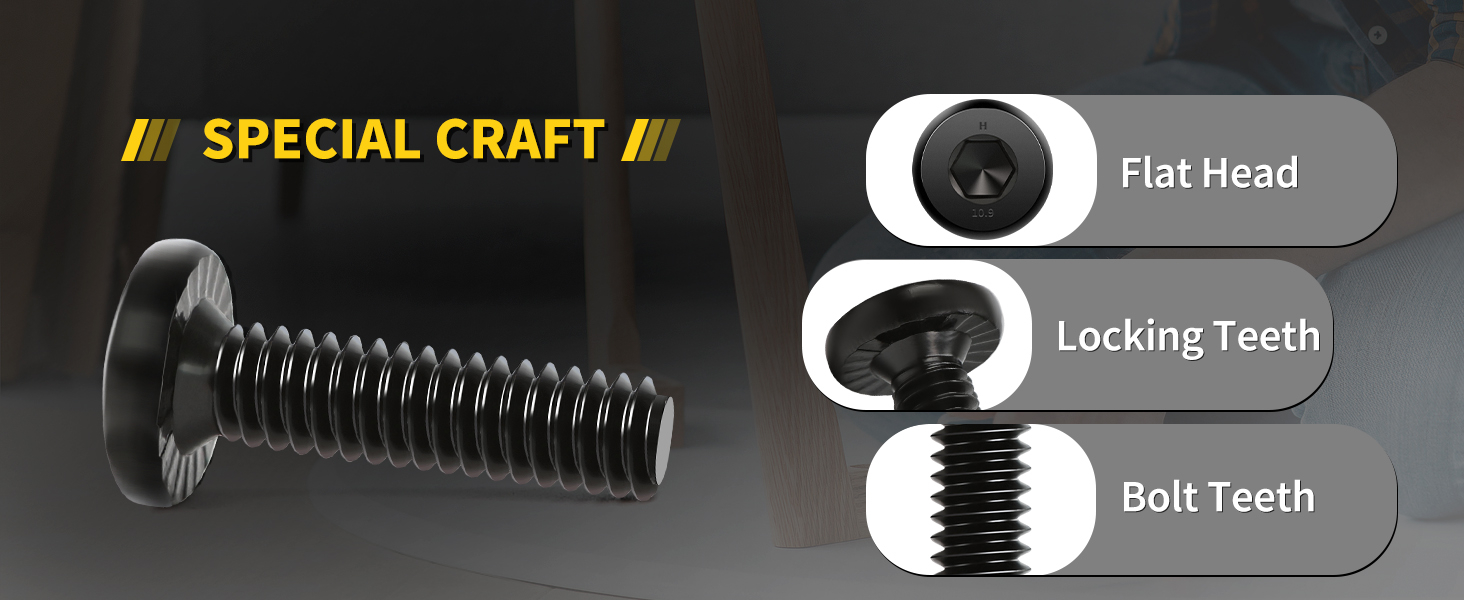 Hex Socket Flathead Carbon Steel Bolts Hex Socket Flathead Carbon Steel Bolts