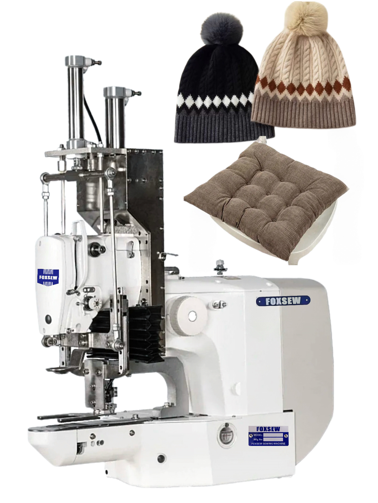 Pompom Attaching Bartacking Sewing Machine FOXSEW FX1908DC -2 Pompom Attaching Bartacking Sewing Machine FOXSEW FX1908DC -2