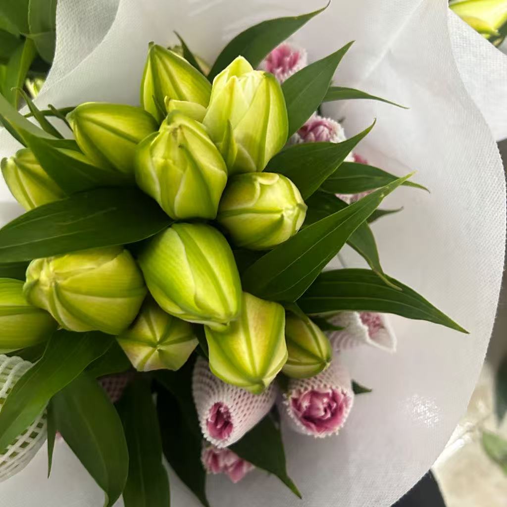 Red Ribbon Double Spray Lily Red Ribbon Double Spray Lily