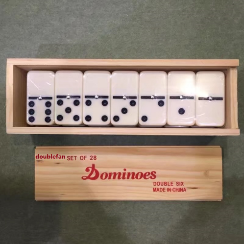 Dominoes In Wooden Box