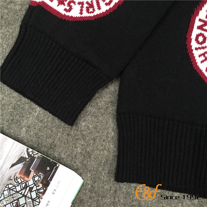 Round Jacquard Sweater 1*1 Rib Round Jacquard Sweater 1*1 Rib
