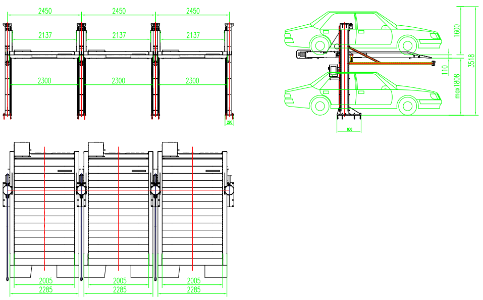 Car lift parking system Car lift parking system