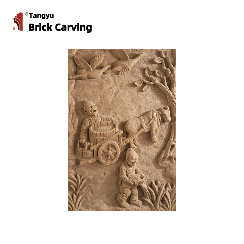 Landscape decorative wall relief clay sculpture Landscape decorative wall relief clay sculpture