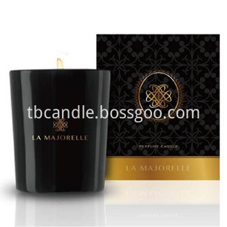 Luxury Box Scented Soy Wax Candle black glass