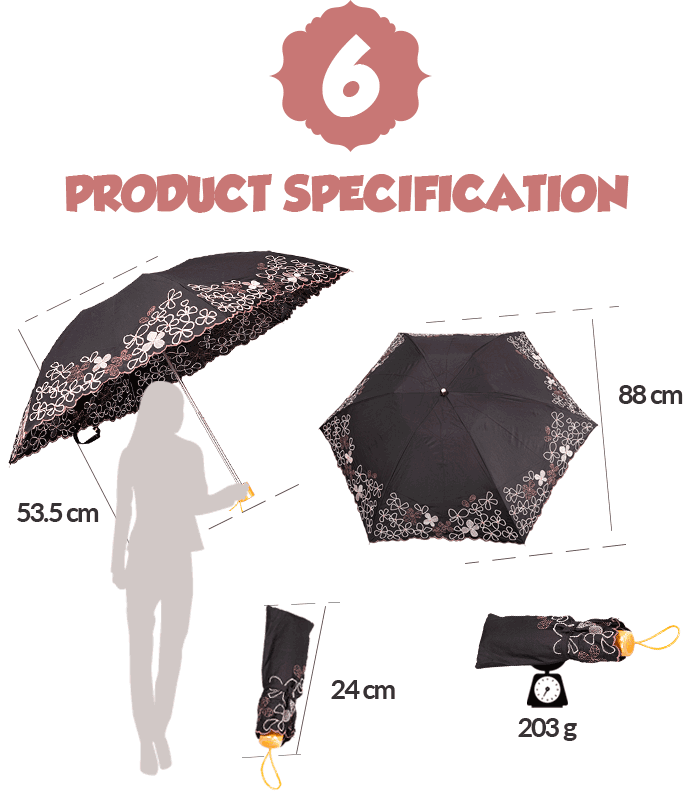 Gestickter Mini-Regenschirm Embroidered Mini Umbrella