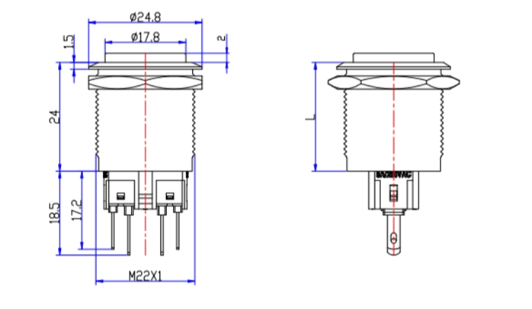 22mm Metal Push Button Switch(9) 22mm Metal Push Button Switch(9)