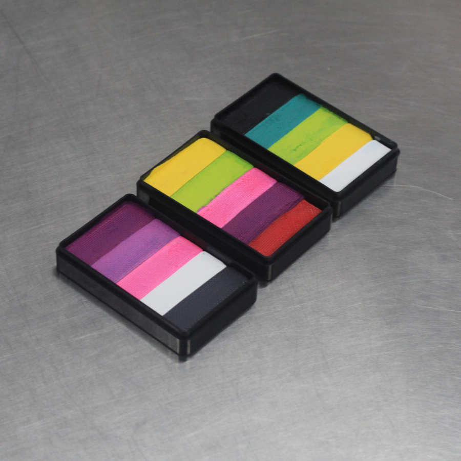 pintura de cara de arco iris rainbow face paint