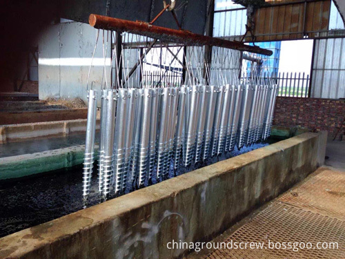 ancla de tornillo de tierra galvanizada de alta inmersión high dip galvanized ground screw anchor
