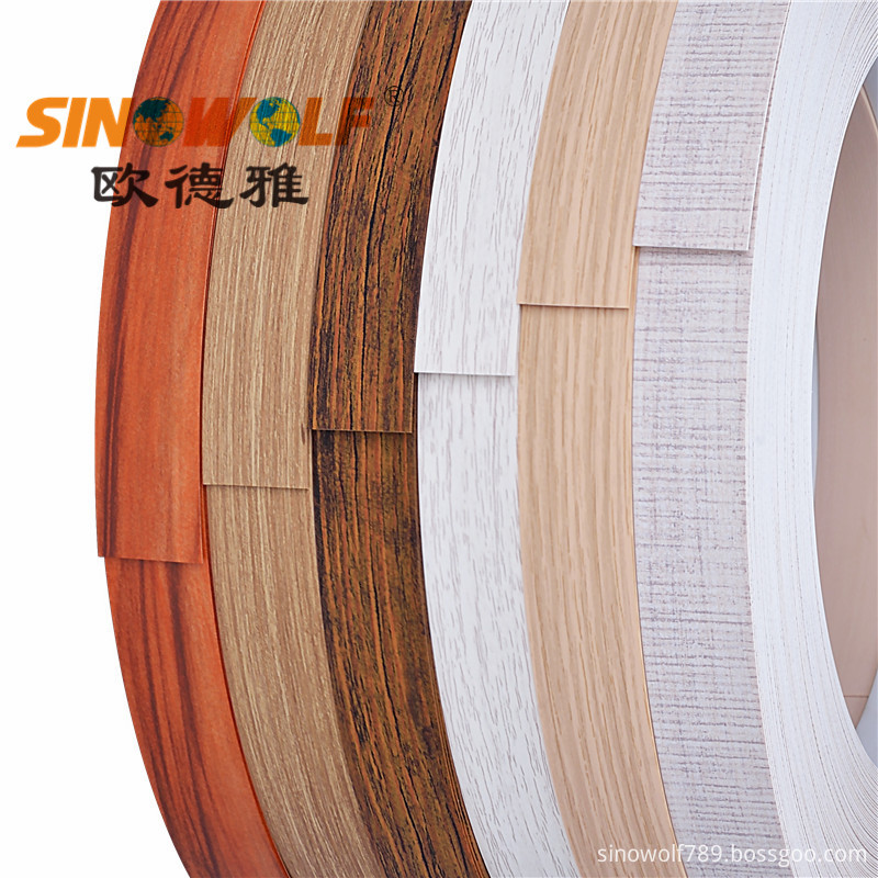 PVC Wood Grain Color Edge Banding Series
