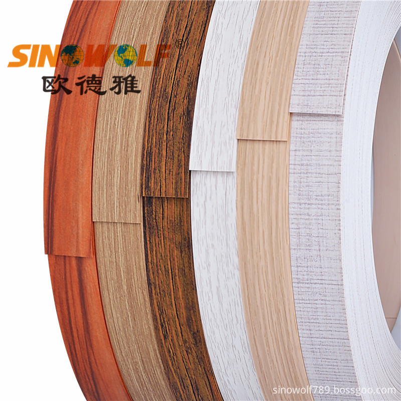 PVC Wood Grain Color Edge Banding Series