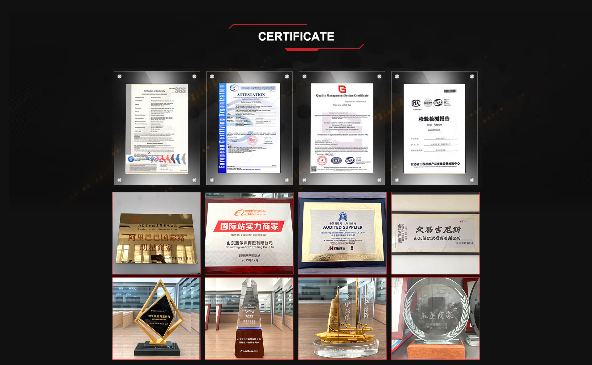 Rhinoceros certificates and quality approvals