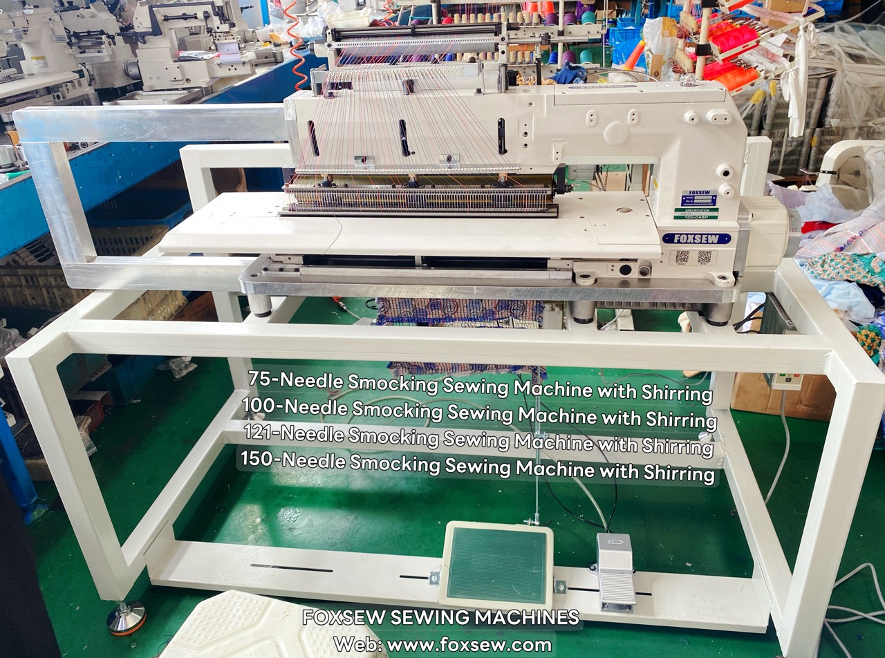 100-Needle Smocking Sewing Machine with Shirring FOXSEW FX14100 -2 100-Needle Smocking Sewing Machine with Shirring FOXSEW FX14100 -2
